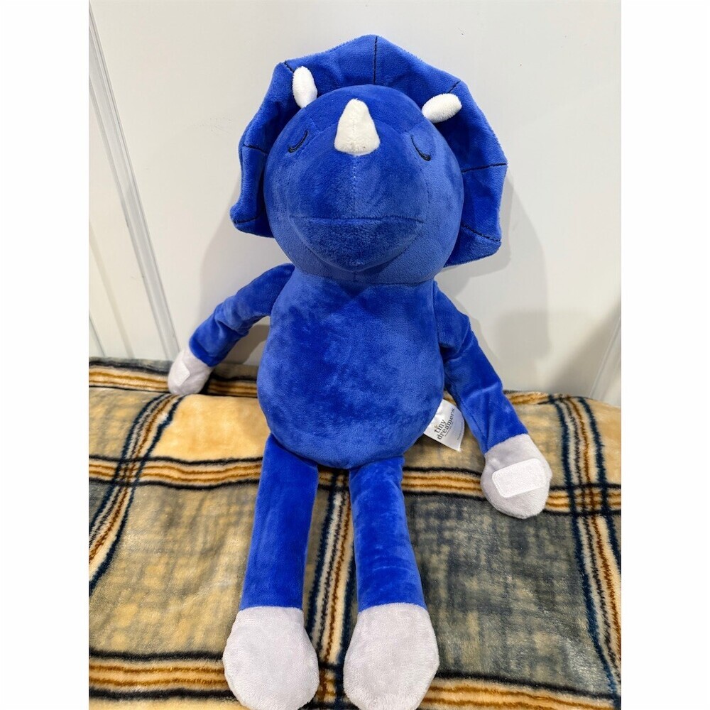 Tiny Dreamers Triceratops Dinosaur Plush Stuffed Animal Blue Long Legs